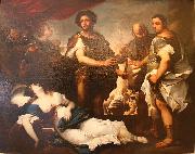 Luca  Giordano La mort de Lucrece France oil painting artist